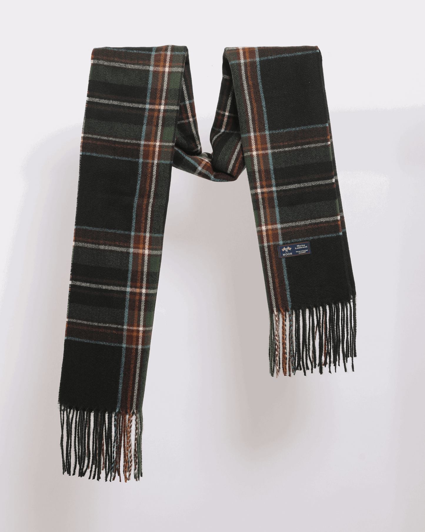 Checkered Scarf in Virgin Wool and Cotton - Cozy Collective LB