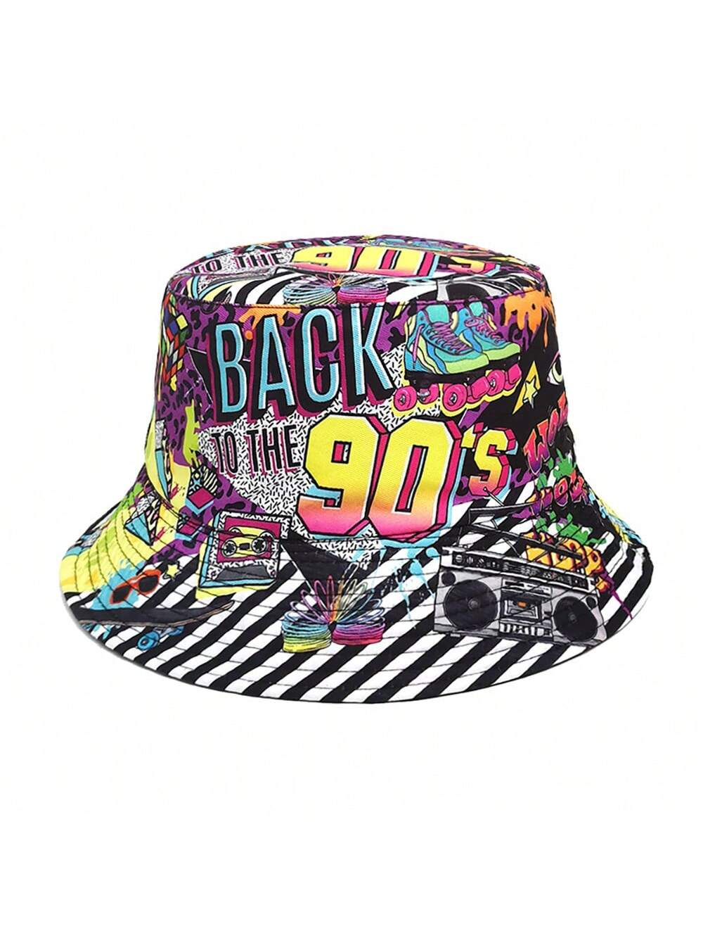Retro 90s Bucket Hat – Vintage Streetwear Style