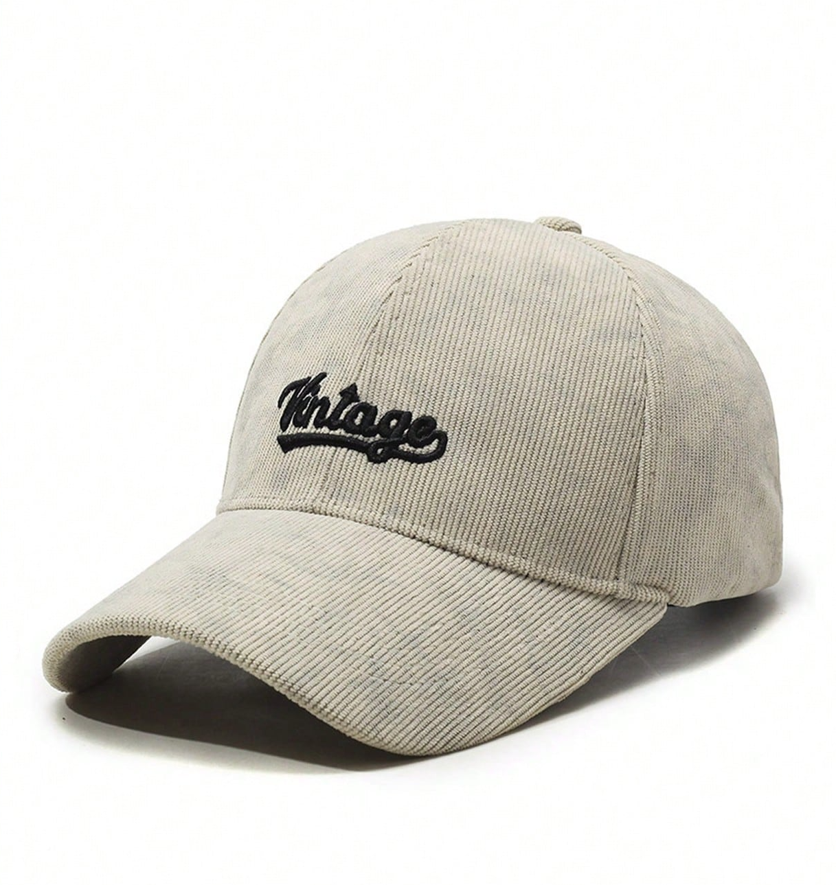 Vintage Corduroy Baseball Cap – Embroidered Classic Style