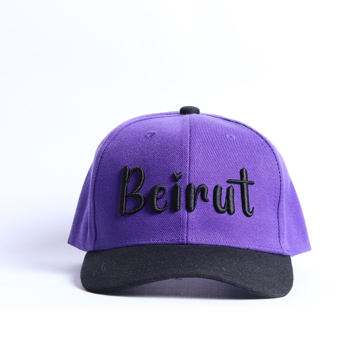 Beirut Lebanon City Cap – Purple & Black Embroidered Baseball Hat