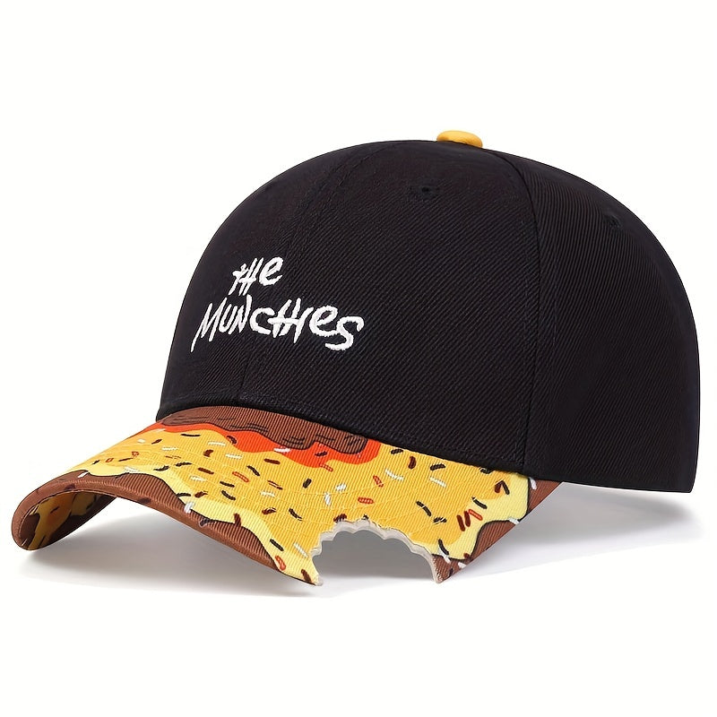 “The Munchies” Bite Visor Cap – Black Burger Design