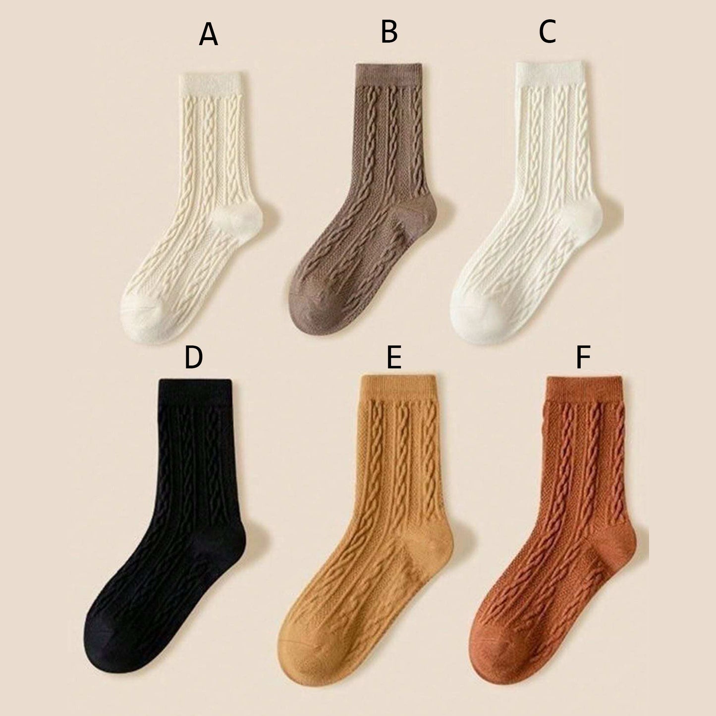 34-38 Cozy 6 colors socks