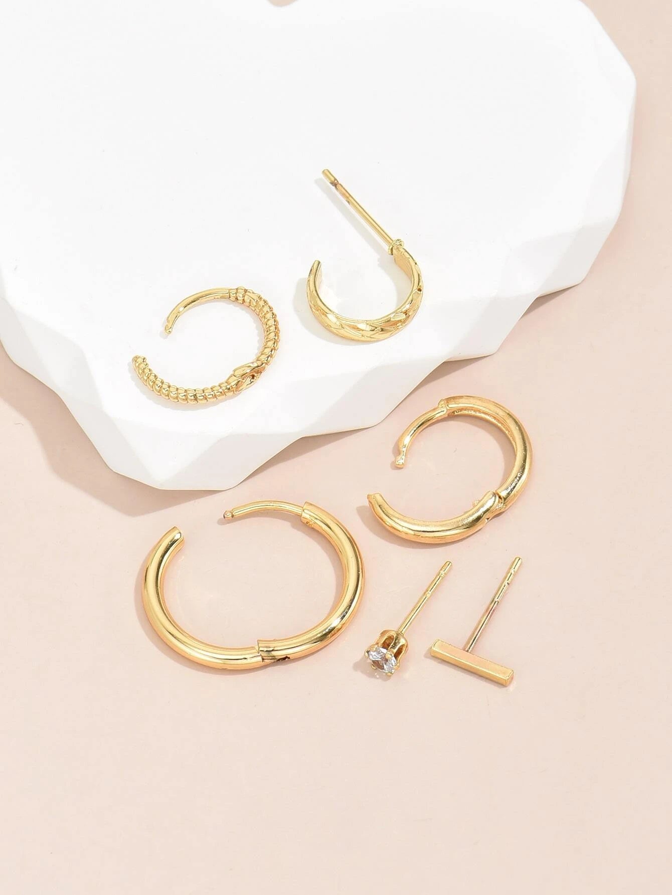 Gold Earring Set - Mix & Match Minimalism