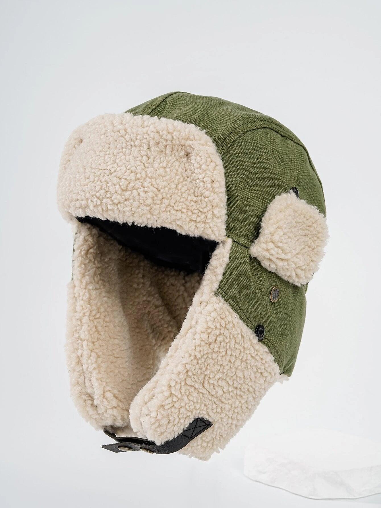 Russian Ushanka Hat Winter Warm Hat Bomber Hats Plush Earflap Russian  Ushanka w