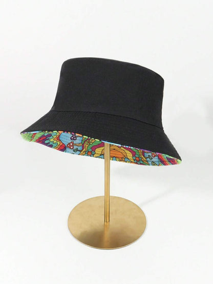 Mushroom Bucket Hat – Trippy Unisex Festival Hat