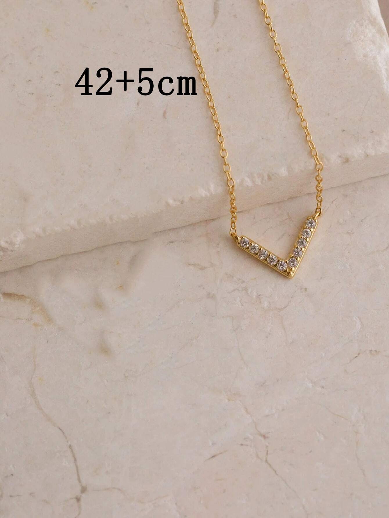 Chevron Diamond Necklace - Minimalist & Modern