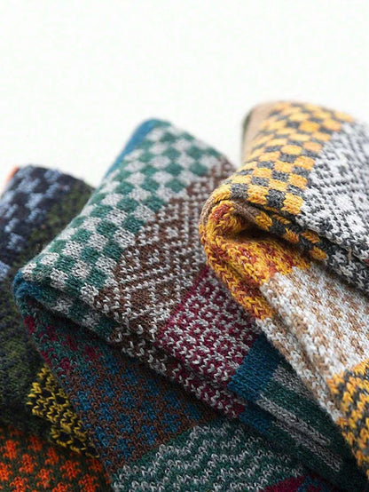 30-34 EU Set Of Colorful Winter Cozy Socks - 5 PAIRS