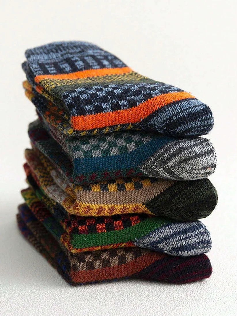 30-34 EU Set Of Colorful Winter Cozy Socks - 5 PAIRS