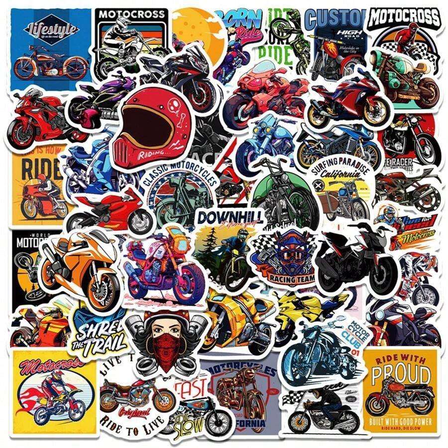 50 Pcs Motorcycle Club Stickers - Waterproof – Cozy Collective LB