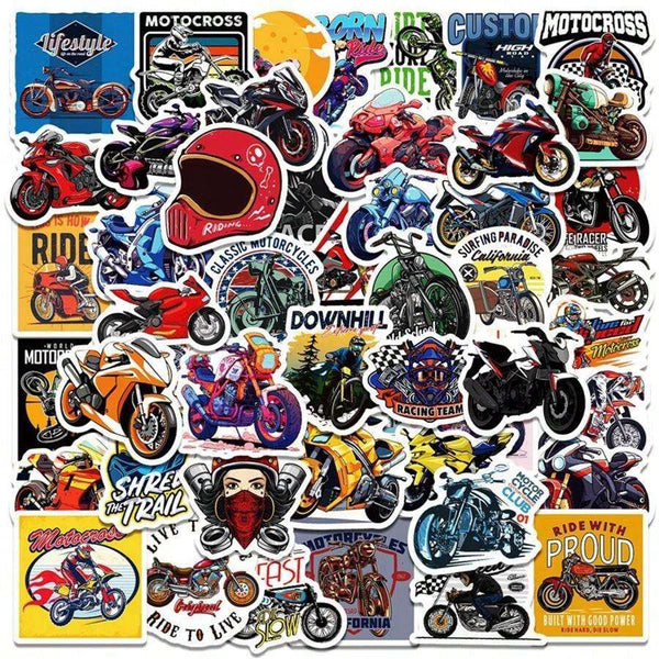 50 Pcs Motorcycle Club Stickers - Waterproof – Cozy Collective LB