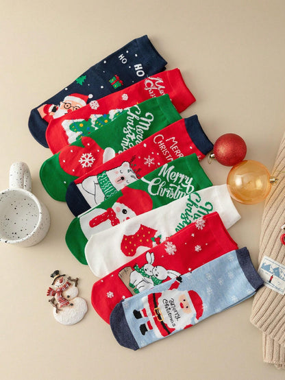 37- 40 - 10 Pairs of Christmas Cheer Socks