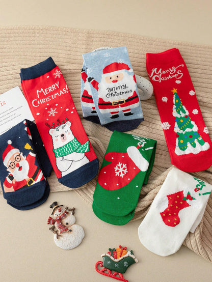 37- 40 - 10 Pairs of Christmas Cheer Socks