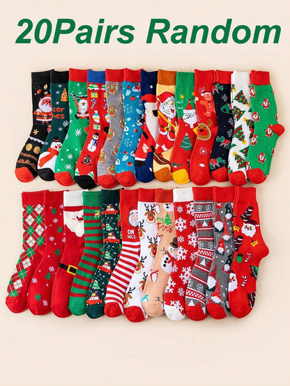 20 Pairs of Christmas Cheer Socks - 36-41 EU