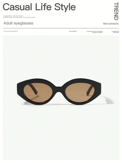 Modern Black & Brown Cat-Eye Sunglasses