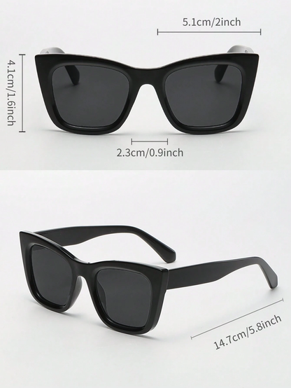 Classic Black Square Frame Sunglasses