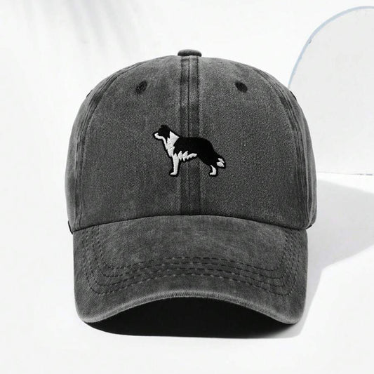 Dog Cap - Embroidered Border Collie