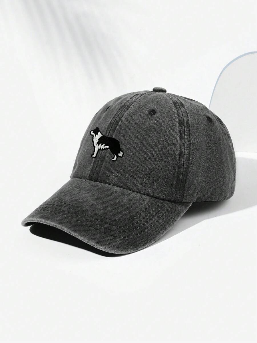 Dog Cap - Embroidered Border Collie