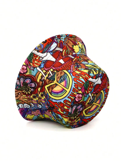 Flower Power Bucket Hat – Retro Hippie Vibes
