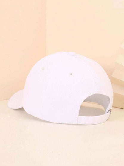 Classic Solid Color Cotton Baseball Cap - Adjustable Dad Hat (Black & White)