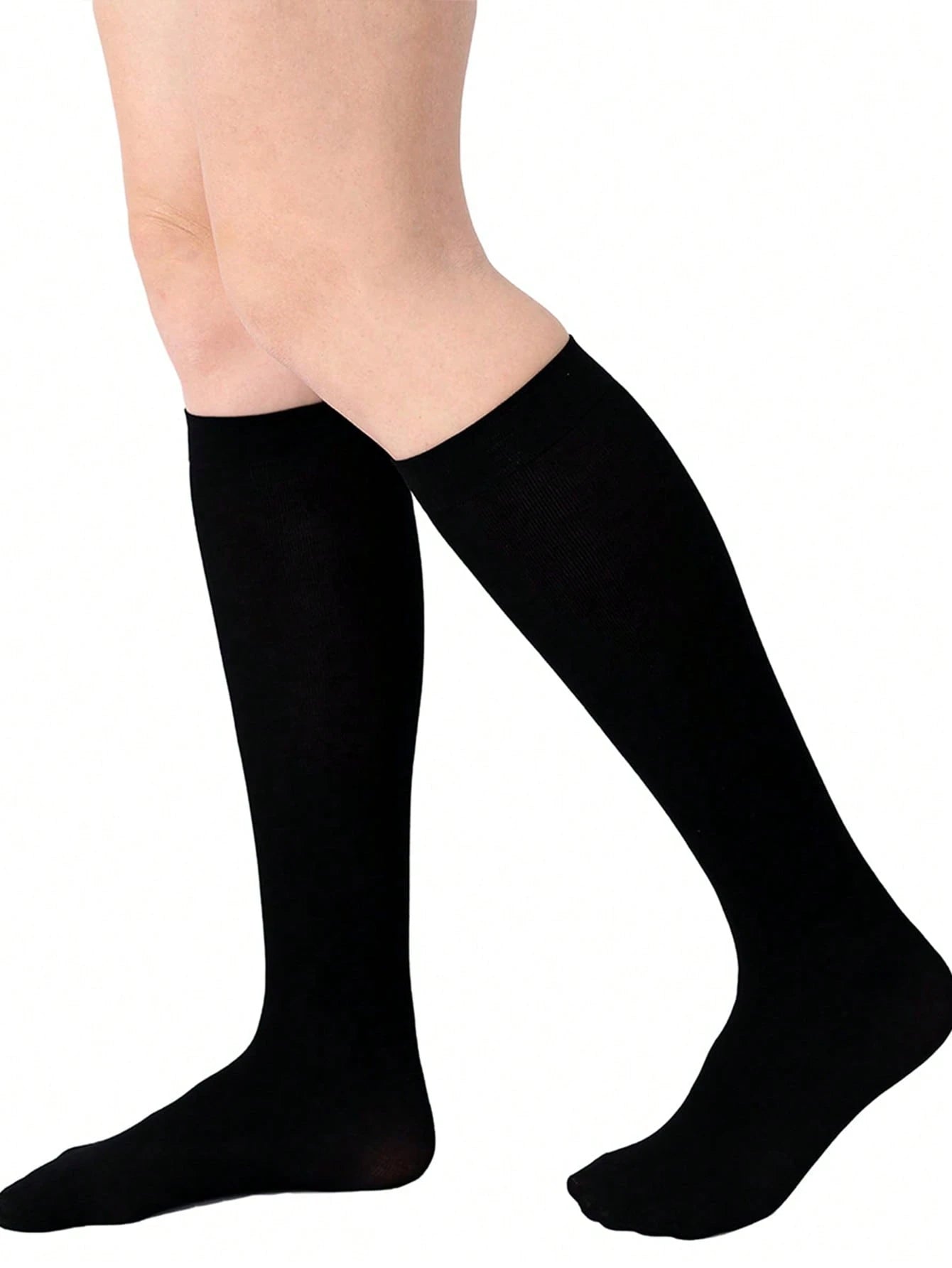 36-40 EU | Classic Black Knee-High Socks for Women