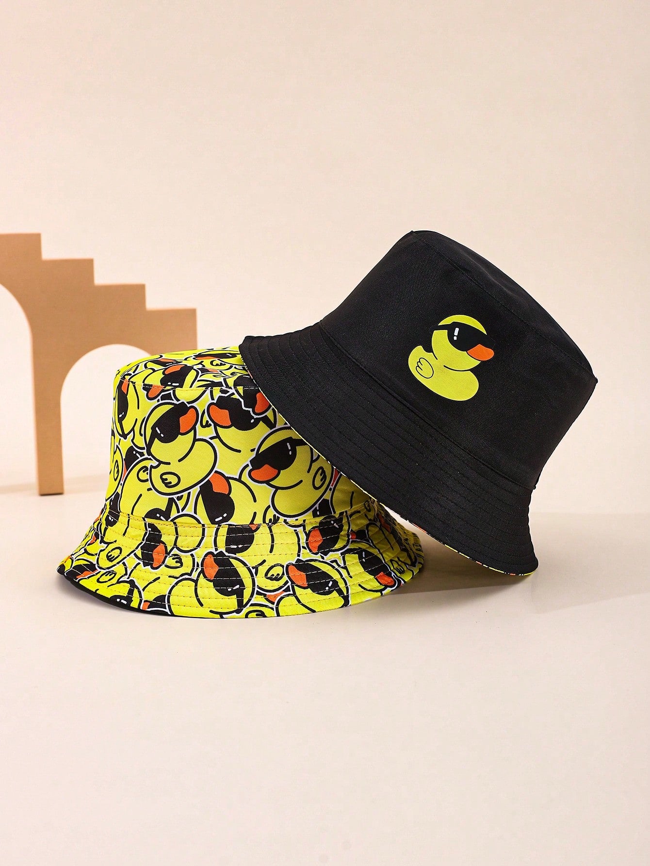 Double-Sided Reversible Bucket Hat – Cool Duck Print