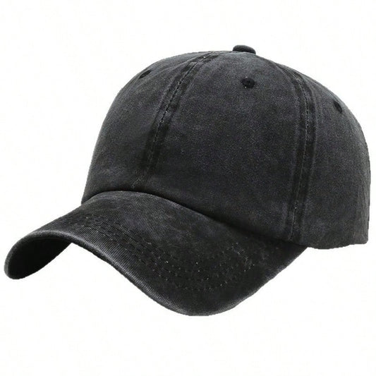 (4 Colors) Vintage Washed Cotton Baseball Cap - Unisex Adjustable caps