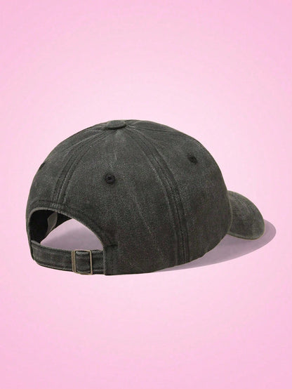 Blossom Embroidered Washed Black Hat – Powerpuff Girls Inspired