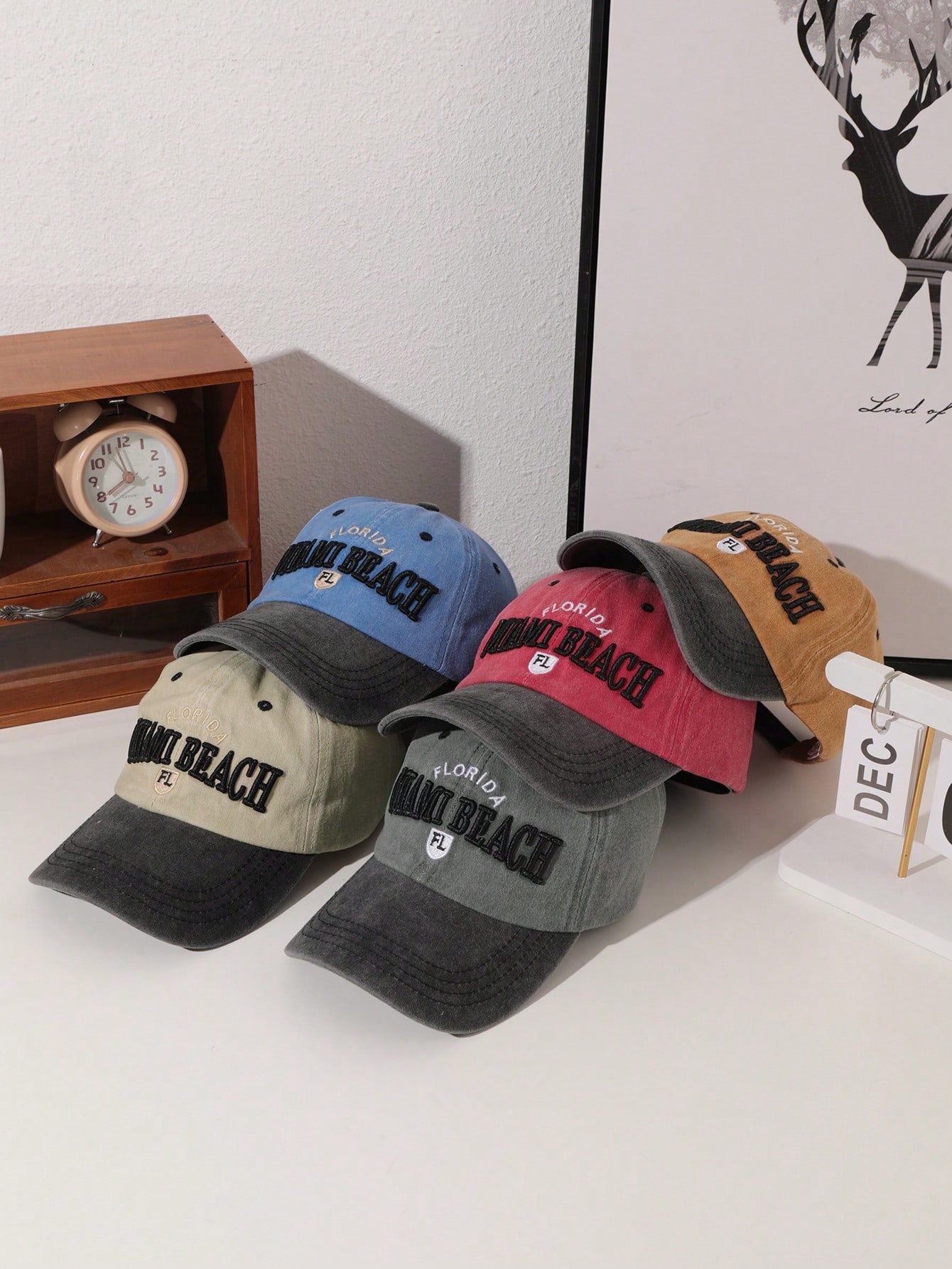 Miami Beach Florida Vintage Washed Baseball Cap