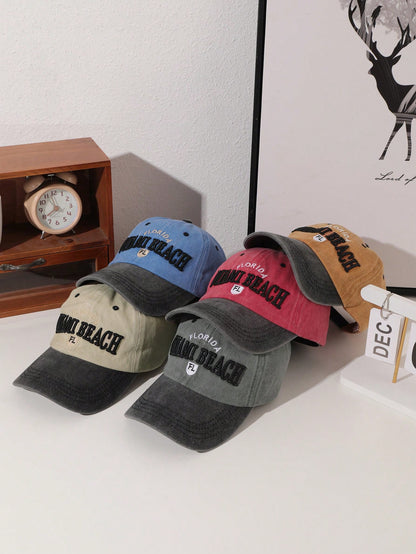 Miami Beach Florida Vintage Washed Baseball Cap