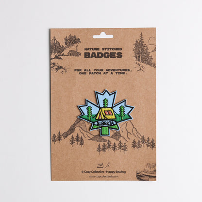 🌲 Alberta Maple Leaf Camping & Travel Patch