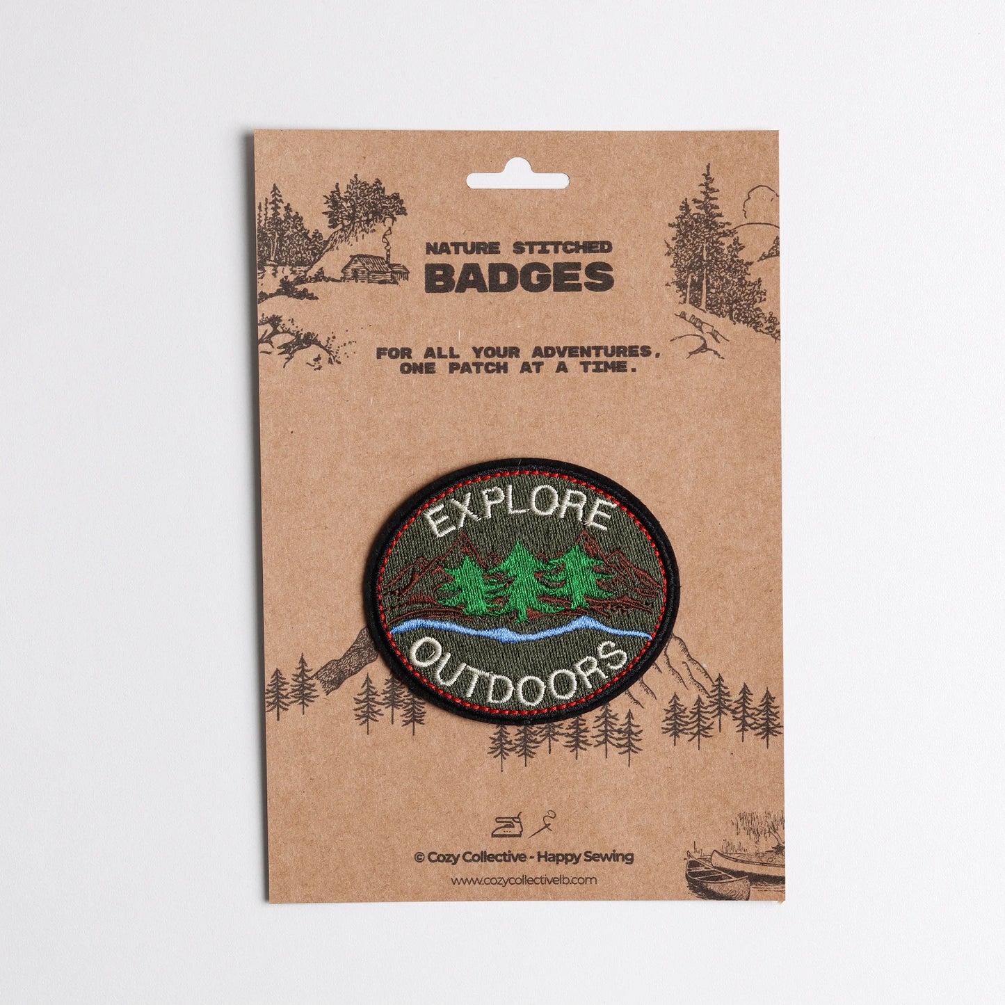 🌲 Explore Outdoors Classic Oval Patch