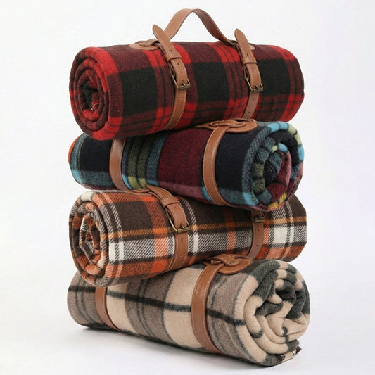 Cozy Fleece Blanket: Stylish Winter Blanket with Belt Tie