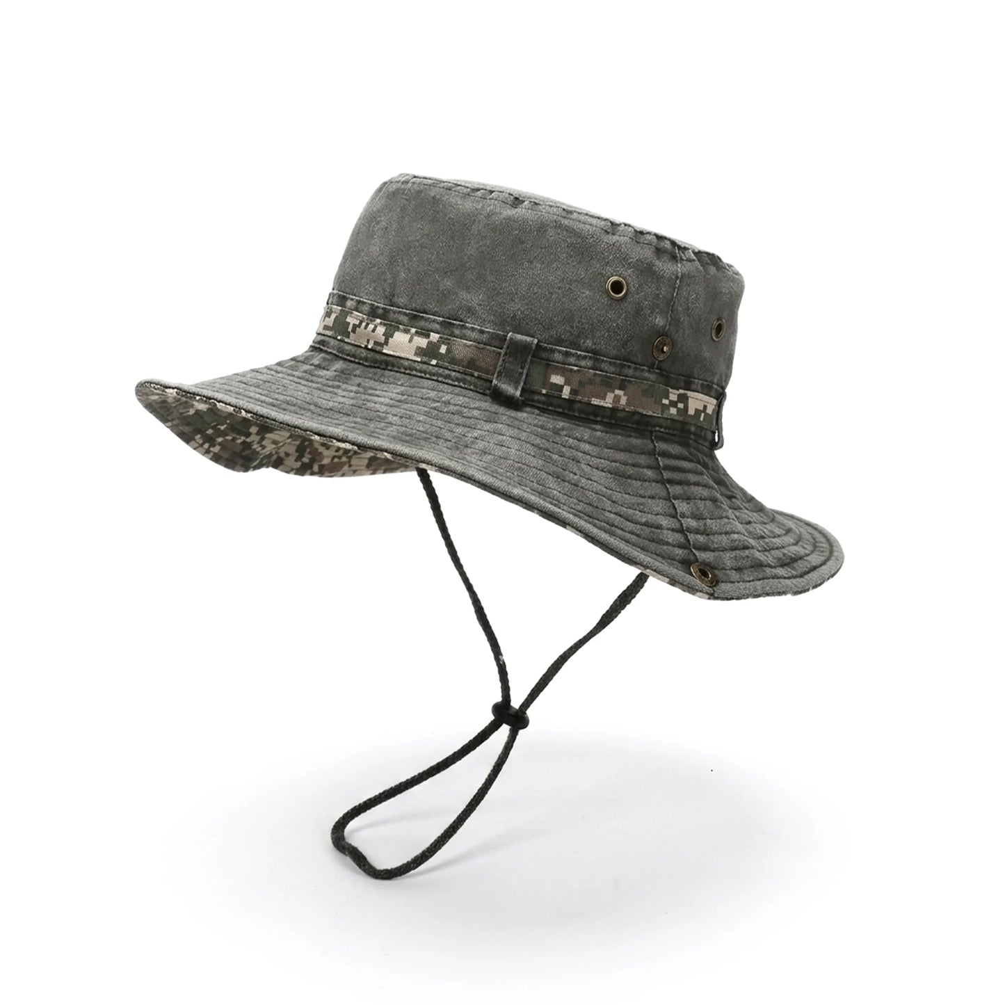 Premium Camo Detail Bucket Hat Lebanon | Wide Brim Outdoor Sun Cap