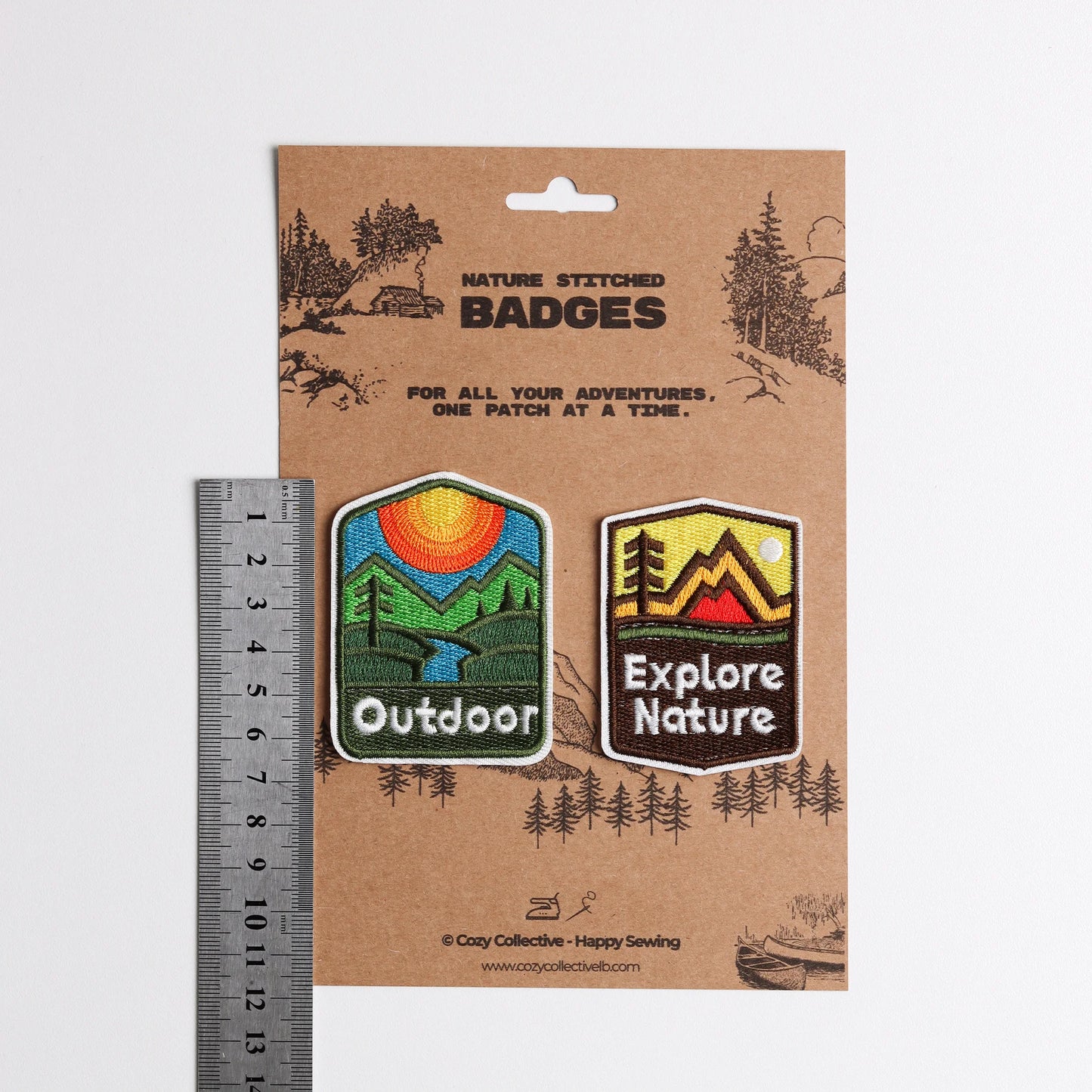 Outdoor & Explore Nature Patch Set (2-Pack) | Mountain & River Badges