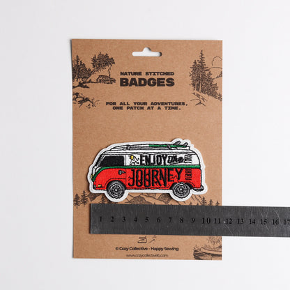"Enjoy The Journey" Retro Van Patch | Road Trip Embroidered Badge
