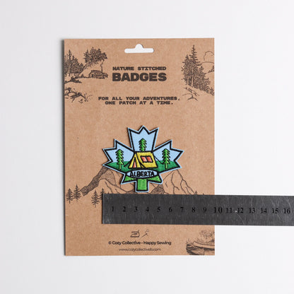 🌲 Alberta Maple Leaf Camping & Travel Patch
