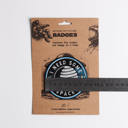 "I Need Some Space" Funny Embroidered Patch | Saturn Planet Badge