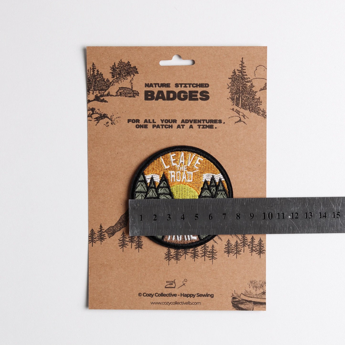 Road Trip & Hiking Iron-On Patch | Retro Forest Adventure Badge