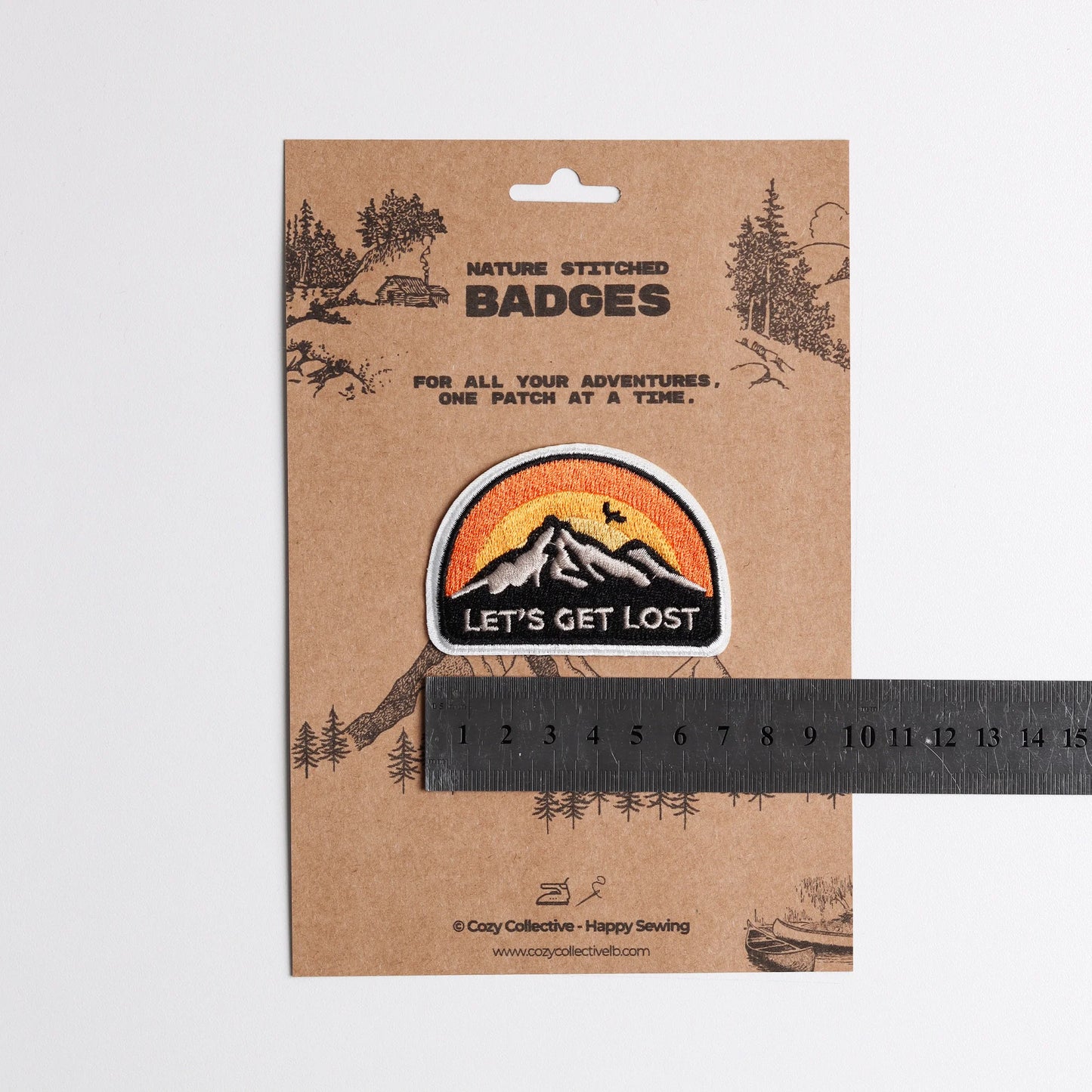 "Let's Get Lost" Mountain Patch | Sunset Adventure Embroidered Badge