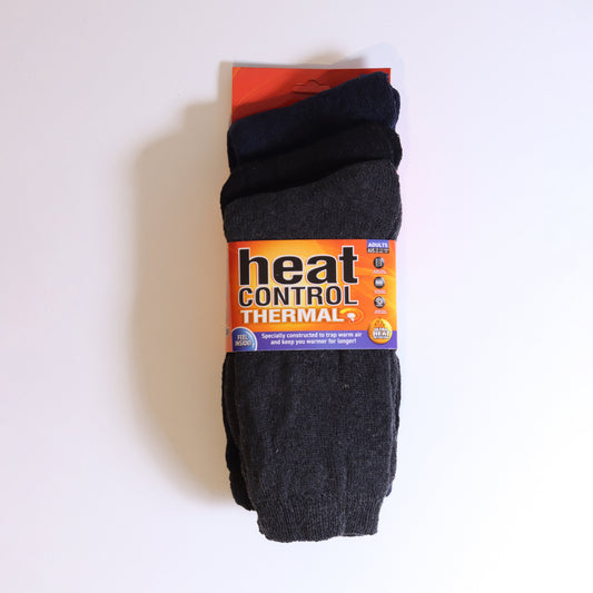 [𝟯 𝗣𝗔𝗖𝗞] Size 40-46 | Men’s Heat Control Thermal Socks (3-Pack) - Ultra Warm Boot Socks