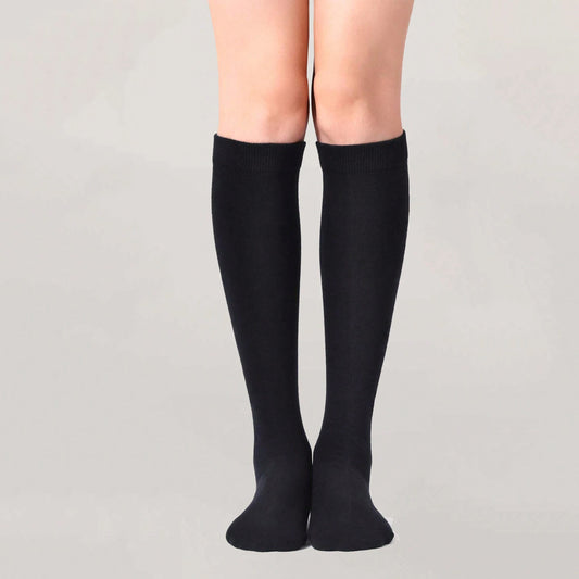 36-40 EU | Classic Black Knee-High Socks for Women