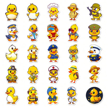 50 Cute Duck Stickers Pack | Waterproof Cartoon Duck Decals for Laptops & Water Bottles | Lebanon