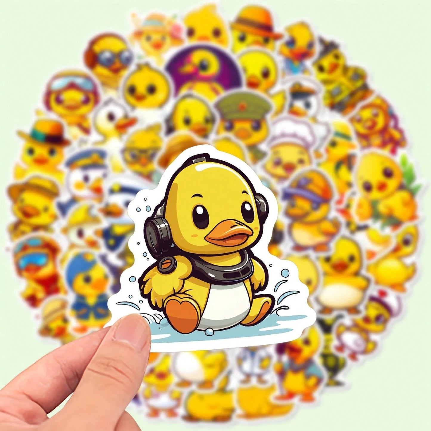 50 Cute Duck Stickers Pack | Waterproof Cartoon Duck Decals for Laptops & Water Bottles | Lebanon