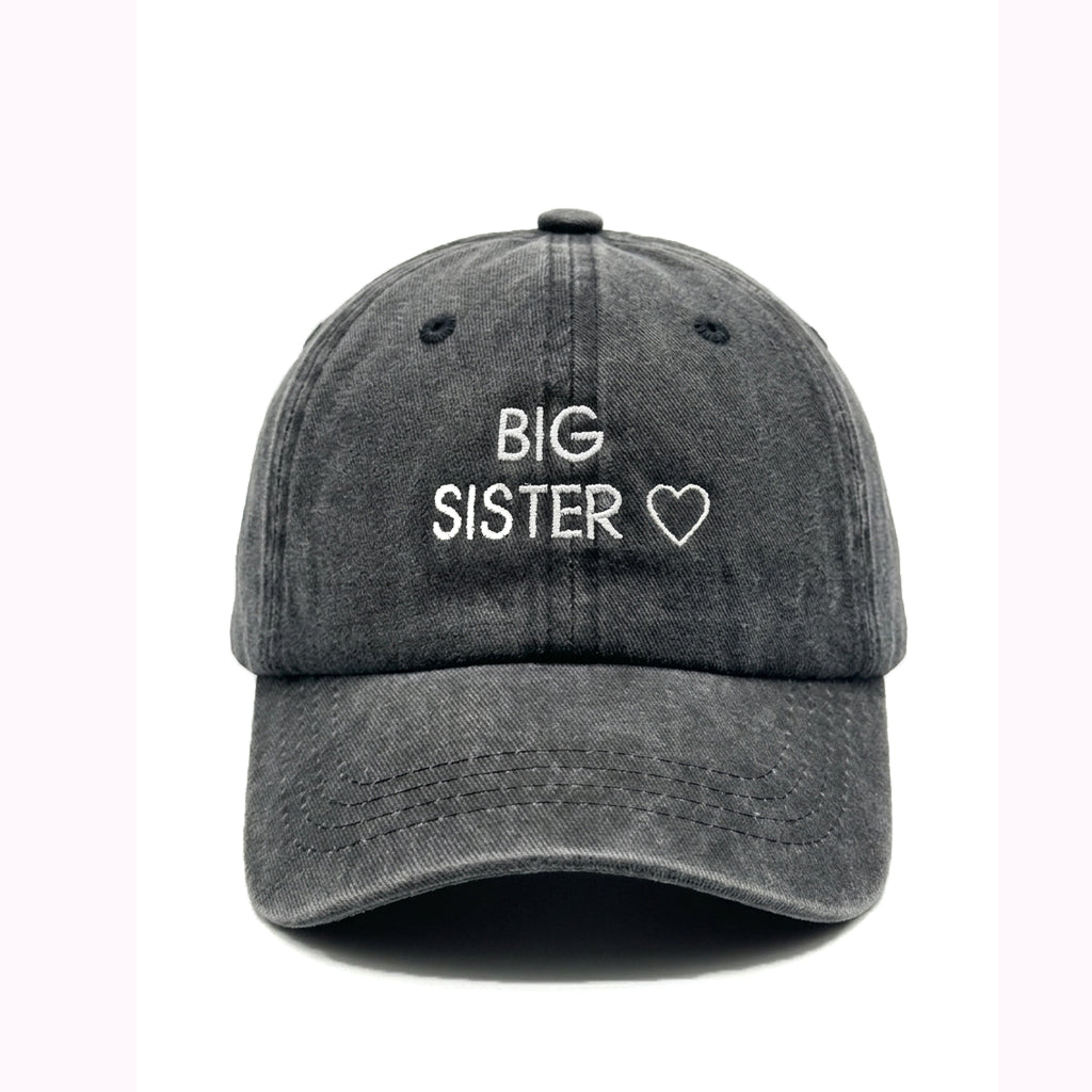 Big Sister Kids Cap Lebanon | Embroidered Big Sister Hat for Girls | black Cotton kids Hat Gift Lebanon