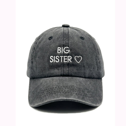 Big Sister Kids Cap Lebanon | Embroidered Big Sister Hat for Girls | black Cotton kids Hat Gift Lebanon