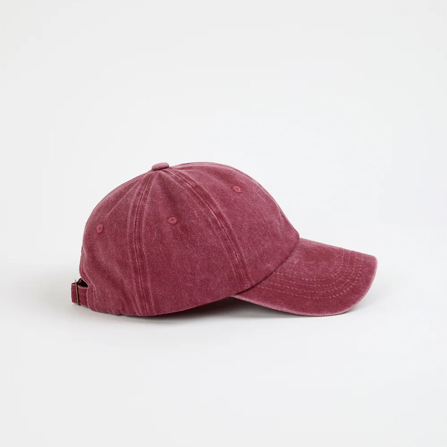 Premium Vintage Washed Cotton Dad Hat – Burgundy