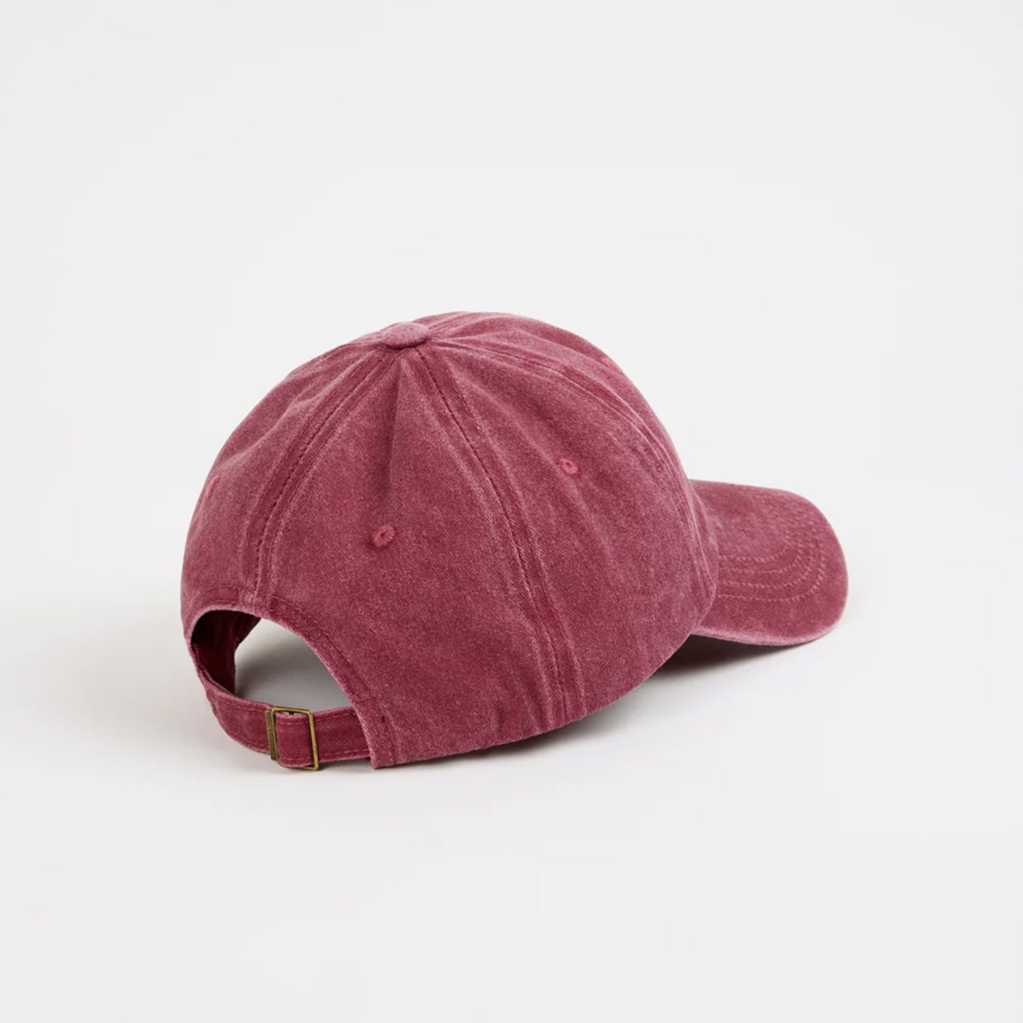 Premium Vintage Washed Cotton Dad Hat – Burgundy