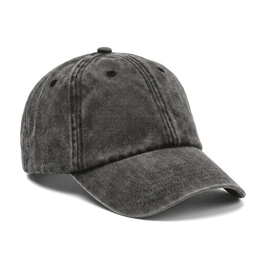 Blank Denim Cap Lebanon - Plain Denim Black Cap – Vintage Washed Black Baseball Hat (Lebanon Delivery)
