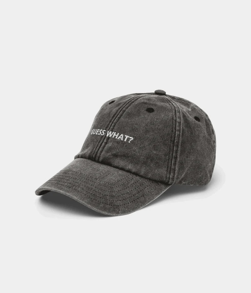 Guess What? Funny Slogan Dad Hat - Vintage Washed Charcoal Baseball Cap Lebanon