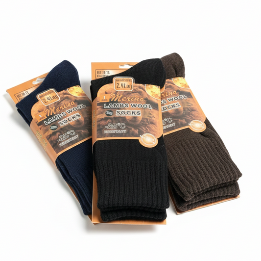 Cozy Collective Merino Wool Blend High Socks - One Size (EU 39-46)